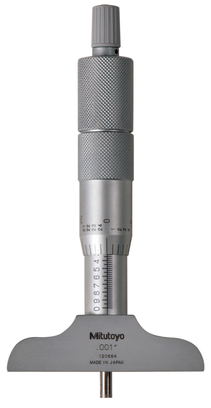 Depth Micrometer with Flat Probe Interchangeable Rod 0.01mm Gauge Gage Tool 0~100mm 