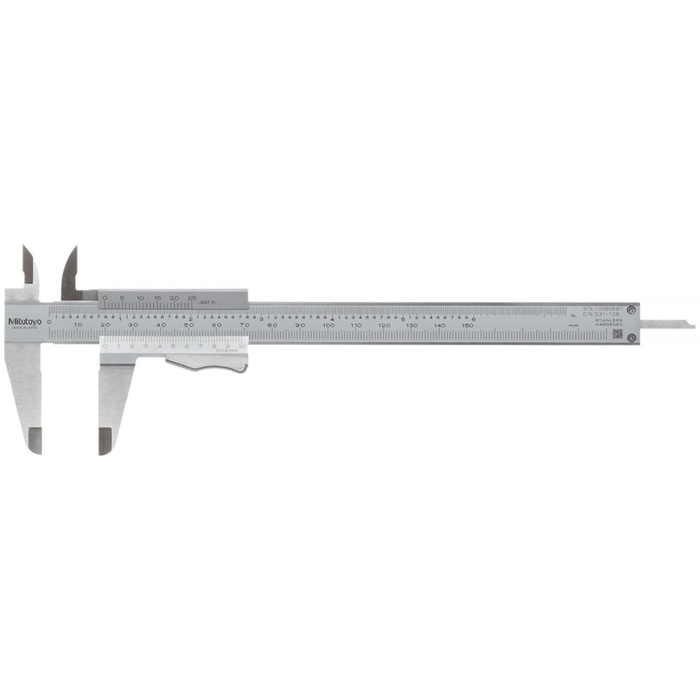 Bestomz Calibre Vernier Micromètre règle 150 mm Acier inoxydable 